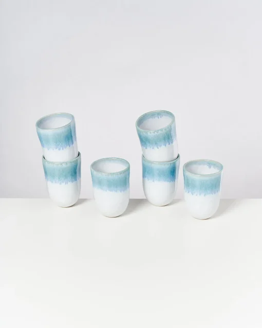 Motel a Miio Große Becher|Becher-Sets^Alcachofra - Set Of 6 Cups Big Greenblue