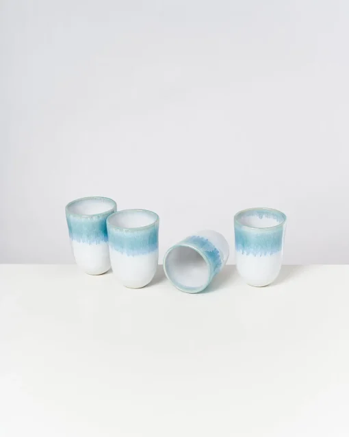 Motel a Miio Große Becher|Becher-Sets^Alcachofra - Set Of 4 Cups Big Greenblue
