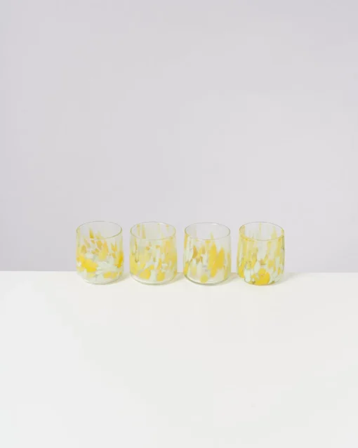 Motel a Miio Kleine Gläser^Alegria - Glass Small Big Drops Yellow