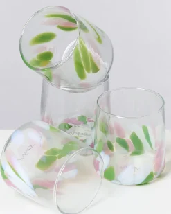 Motel a Miio Kleine Gläser^Alegria - Glass Small Big Drops Pink Green