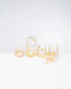 Motel a Miio Kleine Gläser|Gläser Sets %^Alegria - Set Of 6 Glasses Small Big Drops Pink Yellow
