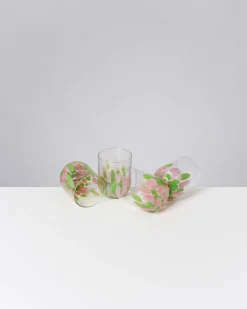 Motel a Miio Große Gläser|Gläser Sets %^Alegria Set Of 4 Glass Large Drops Pink Green