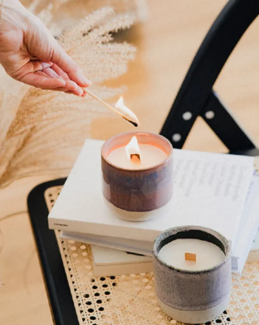 Motel a Miio Duftkerzen^Coimbra - Scented Candle "Dia No Mar" Lilac Pink