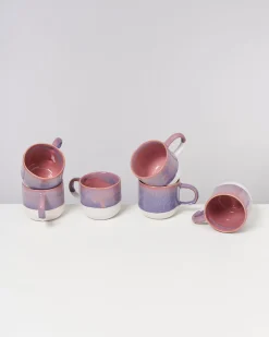 Motel a Miio Tassen-Sets^Coimbra - Set Of 6 Mugs Big Lilac Pink