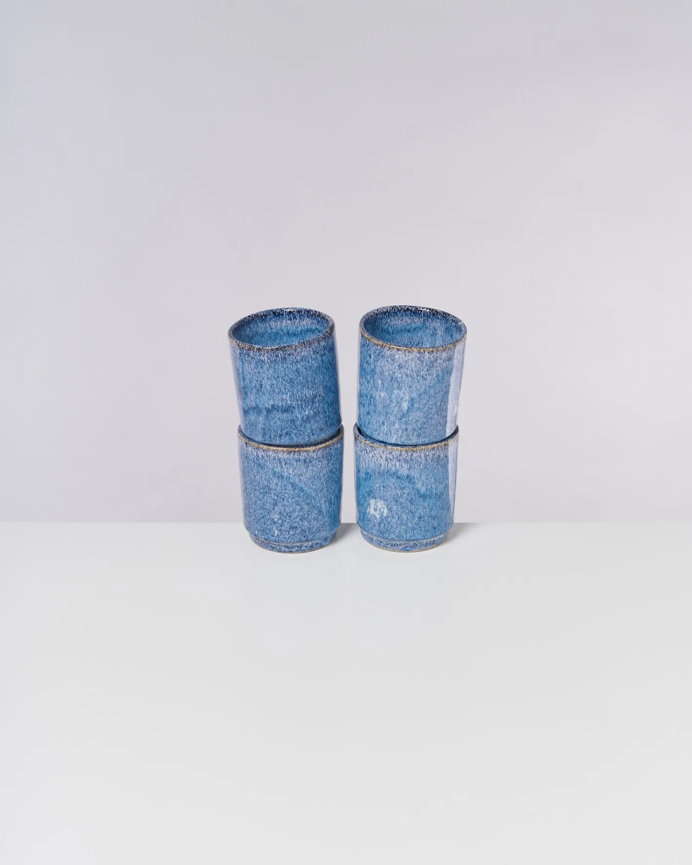 Motel a Miio Große Becher|Becher-Sets^Cordoama - Set Of 4 Cups Big Blue Speckled