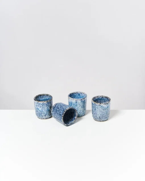 Motel a Miio Becher-Sets^Cordoama - Set Of 4 Cups Blue Speckled