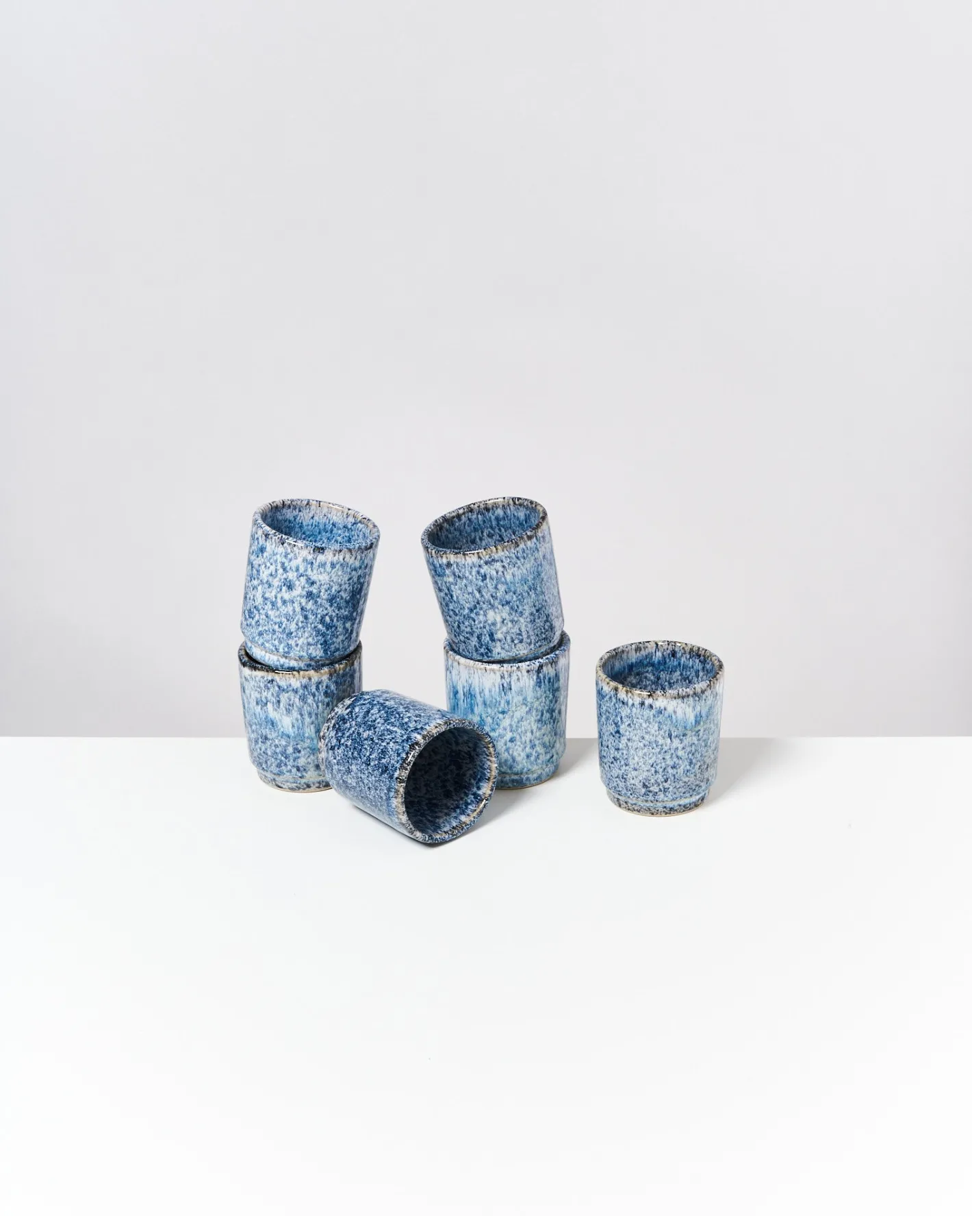 Motel a Miio Becher-Sets^Cordoama - Set Of 6 Cups Small Blue Speckled