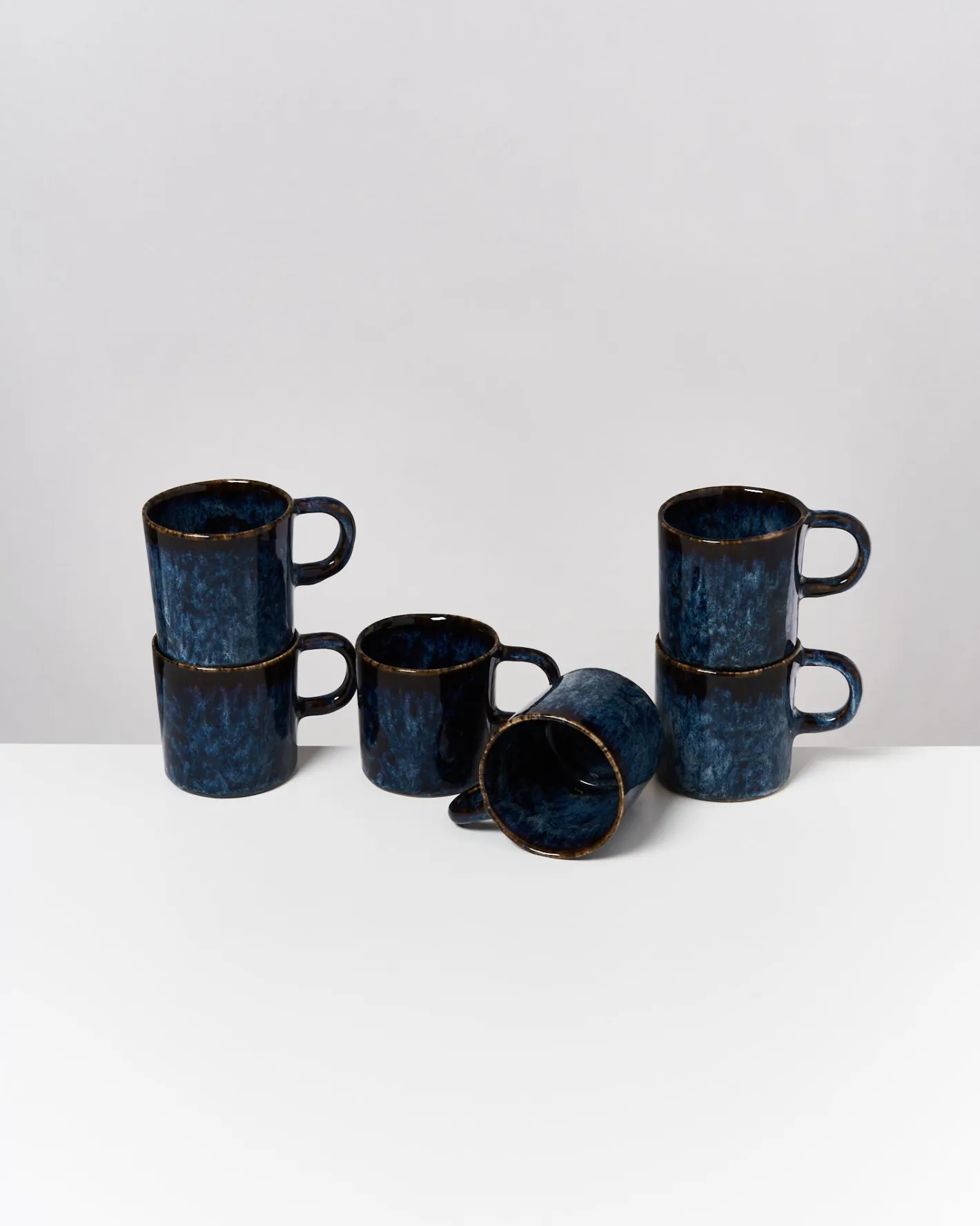 Motel a Miio Tassen-Sets^Cordoama - Set Of 6 Mugs Big Darkblue