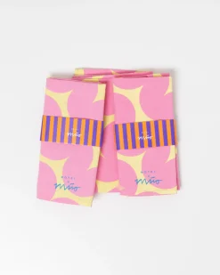 Motel a Miio Geschirrtücher^Dishtowel Pink Yellow