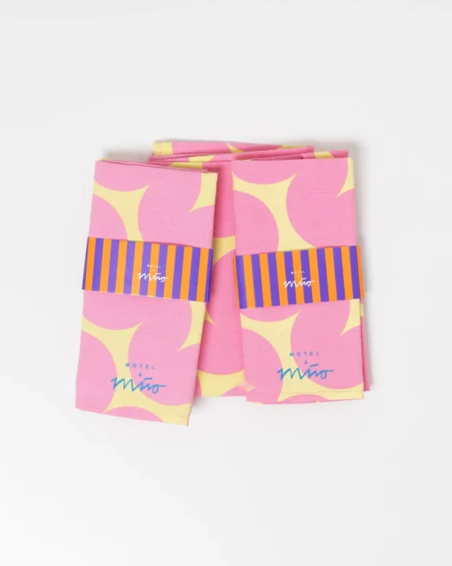 Motel a Miio Geschirrtücher^Dishtowel Pink Yellow