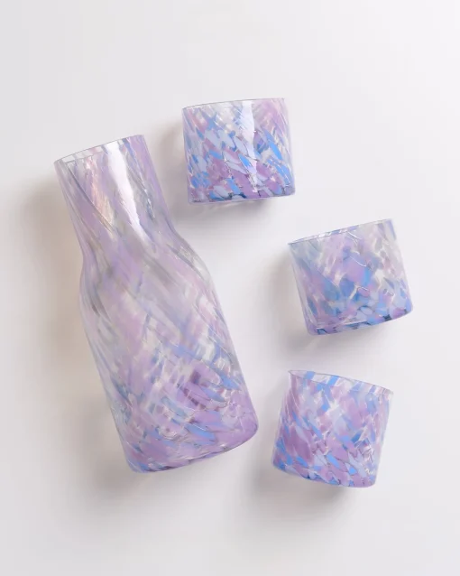 Motel a Miio Kleine Gläser^Joia - Glass Small Drops Blue Lilac