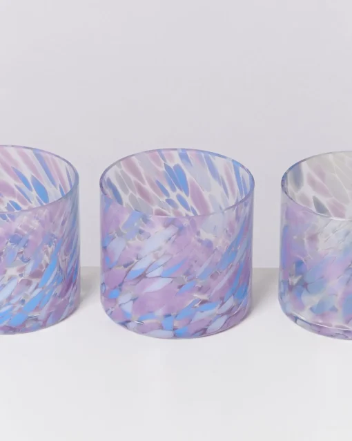 Motel a Miio Kleine Gläser^Joia - Glass Small Drops Blue Lilac