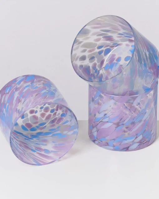 Motel a Miio Kleine Gläser^Joia - Glass Small Drops Blue Lilac