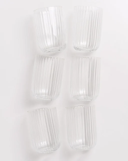 Motel a Miio Große Gläser|Gläser Sets %^Joia - Set Of 6 Glasses Riffled Classic