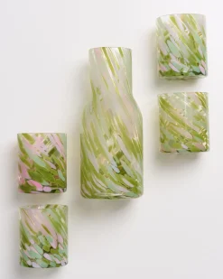 Motel a Miio Glaskaraffen^Joia Drops - Set Of 5 Pieces Big Green Pink