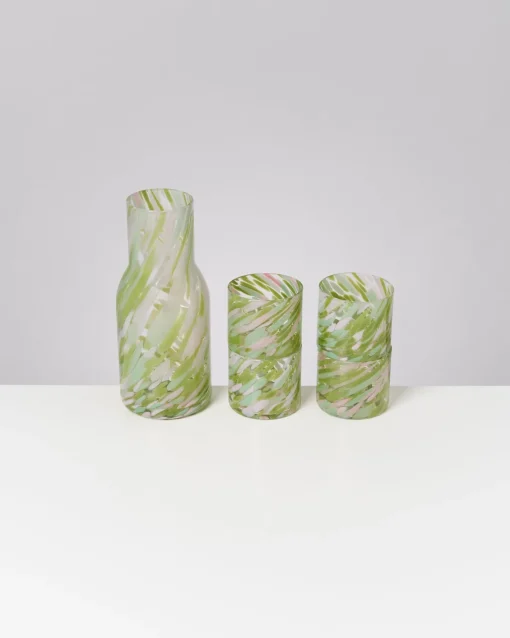 Motel a Miio Glaskaraffen^Joia Drops - Set Of 5 Pieces Small Green Pink