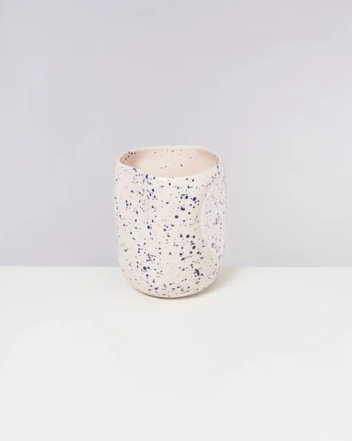 Motel a Miio Große Vasen^João Vase L Rose Blue Speckled