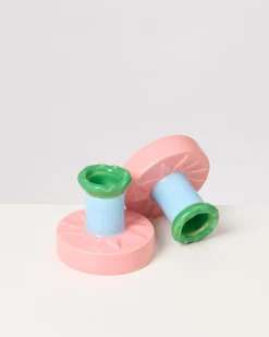 Motel a Miio Kerzen Und Kerzenständer^ X Isis-Maria Brisa Candleholder Pink Blue
