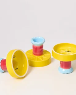 Motel a Miio Kerzen Und Kerzenständer^ X Isis-Maria Brisa Candleholder Yellow Red