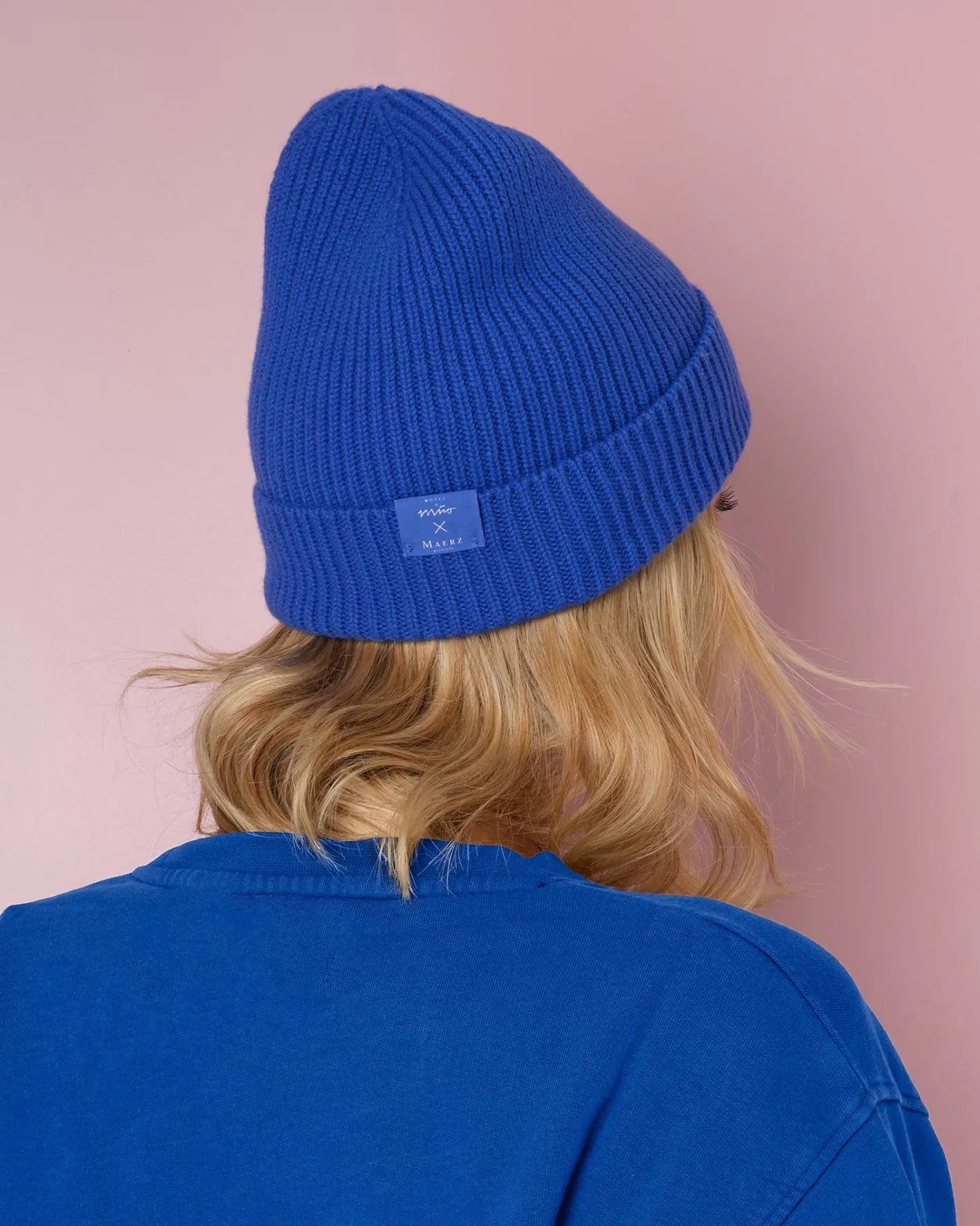 Motel a Miio Mützen^ X MAERZ Muenchen Beanie Blue