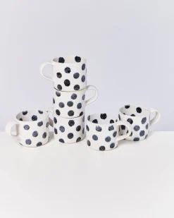 Motel a Miio Tassen-Sets^Nódoa - Set Of 6 Mugs Black Dots