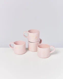 Motel a Miio Tassen-Sets^Nódoa - Set Of 4 Mugs Pink Speckles