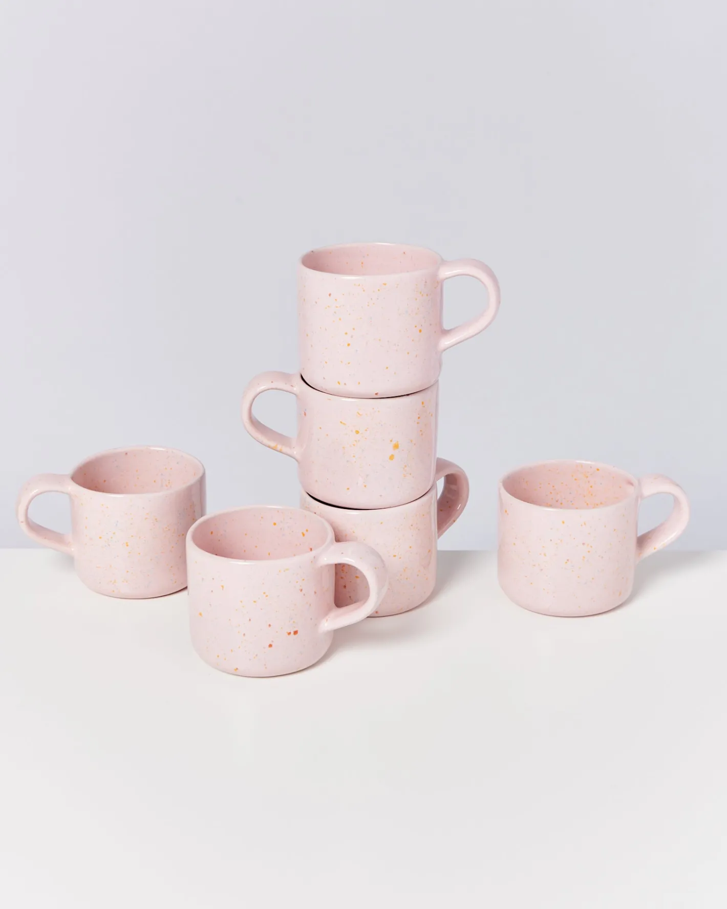 Motel a Miio Tassen-Sets^Nódoa - Set Of 6 Mugs Pink Speckles