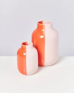 Motel a Miio Große Vasen^Nuno Vase L - Half Coral Rose