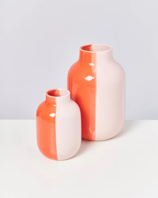 Motel a Miio Große Vasen^Nuno Vase L - Half Coral Rose