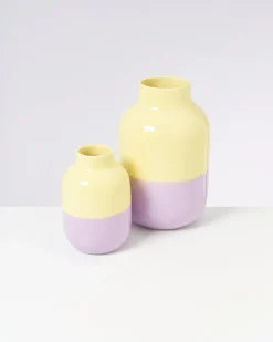 Motel a Miio Große Vasen^Nuno Vase L - Yellow Lilac