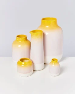 Motel a Miio Große Vasen^Nuno Vase L - Yellow Rose Speckled