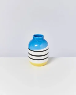 Motel a Miio Mittlere Vasen^Nuno Vase M - Black & White Striped