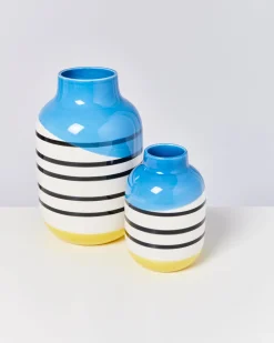 Motel a Miio Mittlere Vasen^Nuno Vase M - Black & White Striped