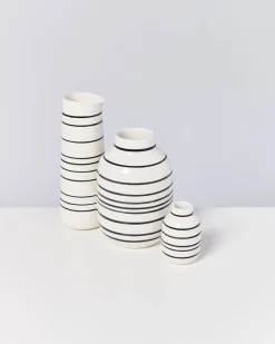 Motel a Miio Mittlere Vasen^Nuno Vase M - Black & White Striped