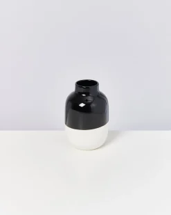 Motel a Miio Mittlere Vasen^Nuno Vase M - Black White