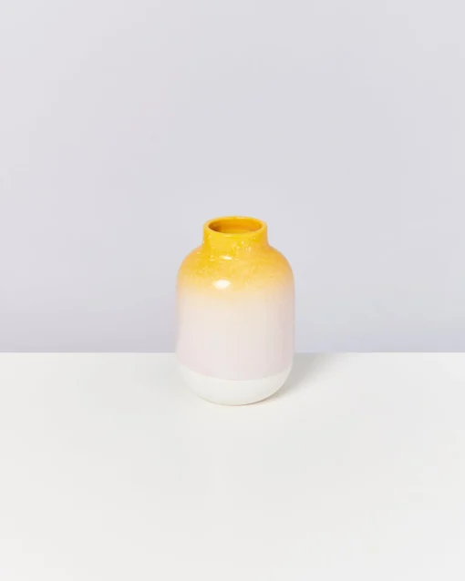 Motel a Miio Mittlere Vasen^Nuno Vase M - Yellow Rose Speckled