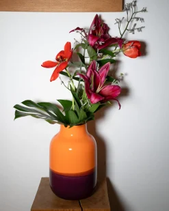 Motel a Miio Mittlere Vasen^Nuno Vase M Orange Darklilac