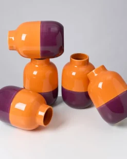 Motel a Miio Mittlere Vasen^Nuno Vase M Orange Darklilac