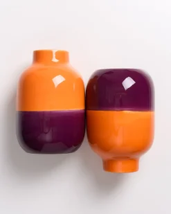 Motel a Miio Mittlere Vasen^Nuno Vase M Orange Darklilac